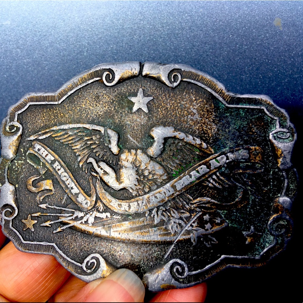 Antique Buckle “The Right to Keep and Bear Arms”